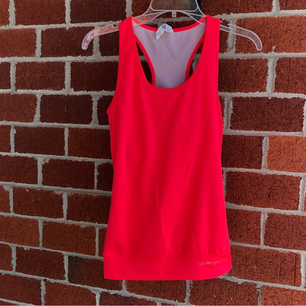 Under Armour Racerback EUC Coral Built In Bra/Semi Fitted Size Small —#018 - Picture 12 of 13